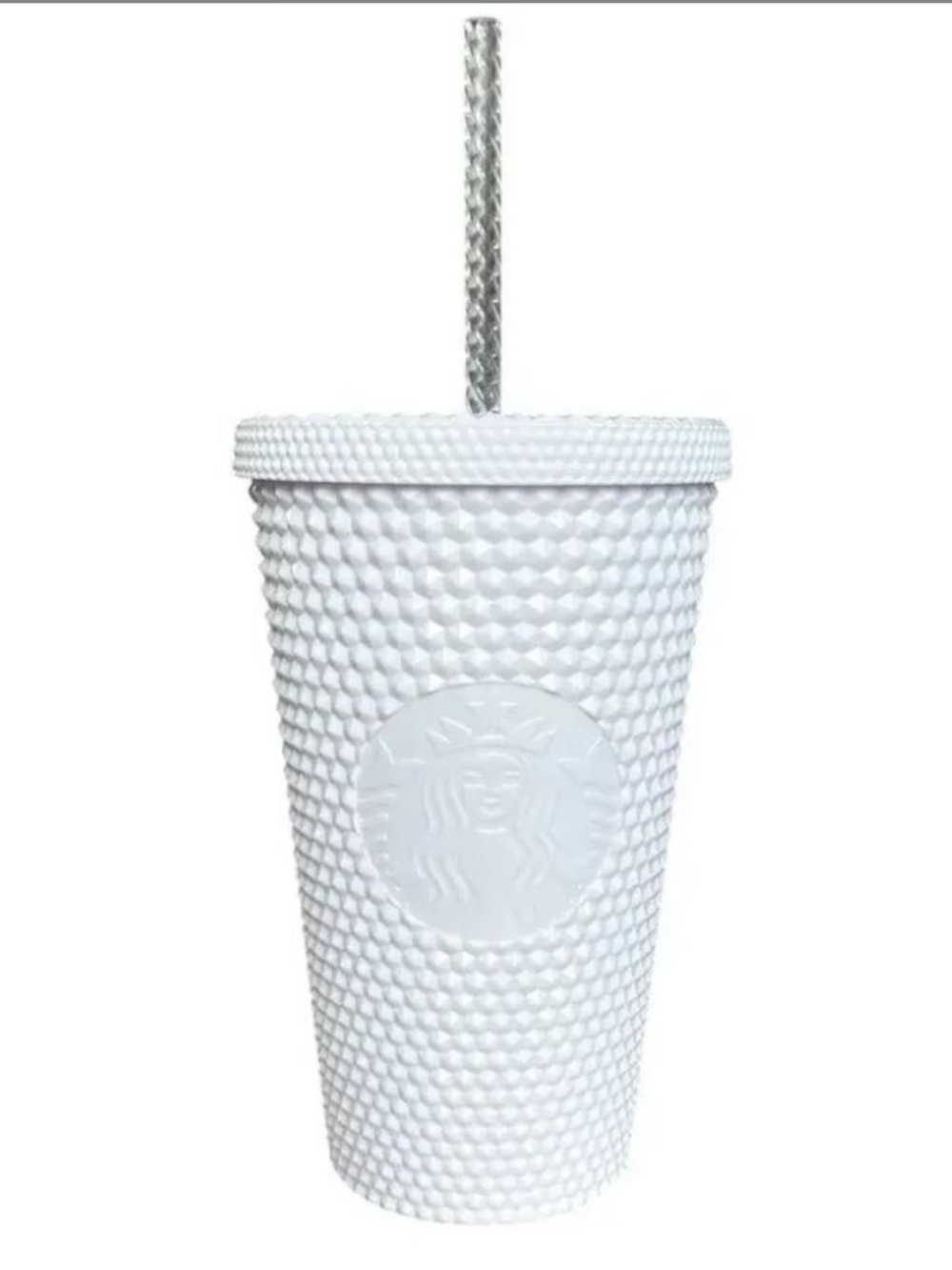 NWT Starbucks White Studded Siren Logo Grande Tumbler 16oz